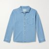Loop Cord-Trimmed Denim Shirt