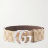 4cm Marmont Logo-Jacquard Canvas Belt