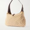 Jackie 1961 Large Leather-Trimmed Monogrammed Canvas Messenger Bag - BK Jackie 1961 Large Leather-Trimmed Monogrammed Canvas Messenger Bag - BK