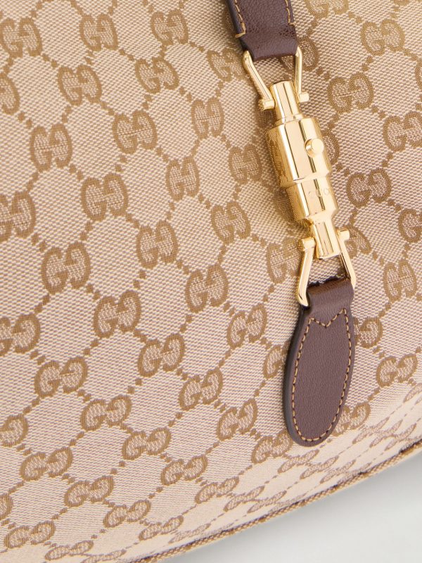 Jackie 1961 Large Leather-Trimmed Monogrammed Canvas Messenger Bag - CU Jackie 1961 Large Leather-Trimmed Monogrammed Canvas Messenger Bag - CU