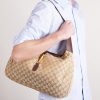 Jackie 1961 Large Leather-Trimmed Monogrammed Canvas Messenger Bag - FR Jackie 1961 Large Leather-Trimmed Monogrammed Canvas Messenger Bag - FR