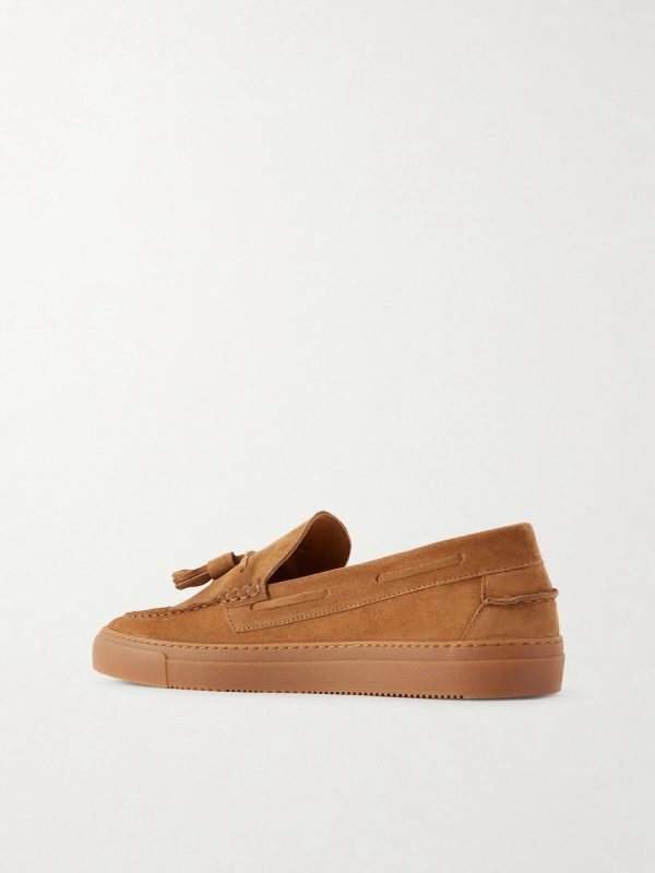 Tasselled Suede Boat Shoes - BK