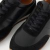 Suede-Trimmed Leather Sneakers - CU