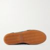 Suede-Trimmed Leather Sneakers - E1