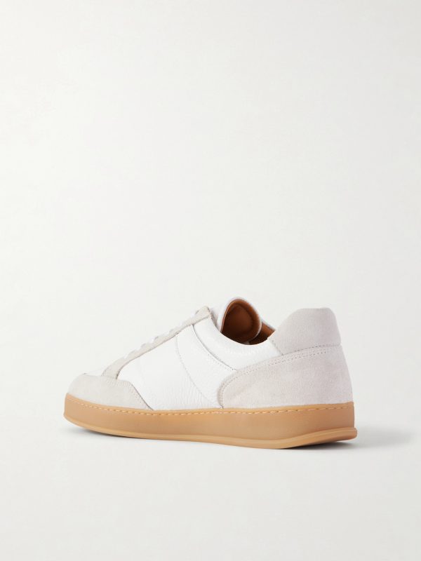 Colour-Block Suede and Leather Sneakers - BK Colour-Block Suede and Leather Sneakers - BK