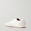 Suede-Trimmed Leather Sneakers - BK