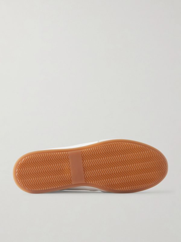 Suede-Trimmed Leather Sneakers - E1