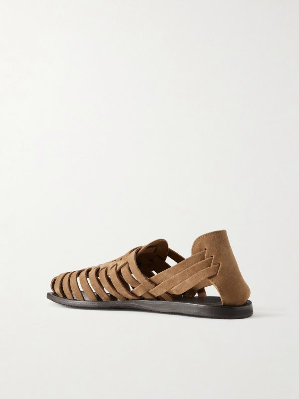 Suede Huarache Sandals - BK
