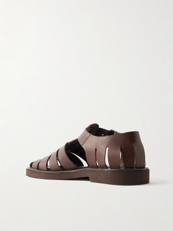 Fisherman Leather Sandals - BK