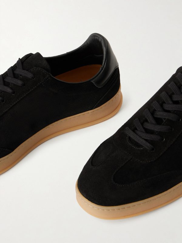 Leather-Trimmed Suede Sneakers - CU