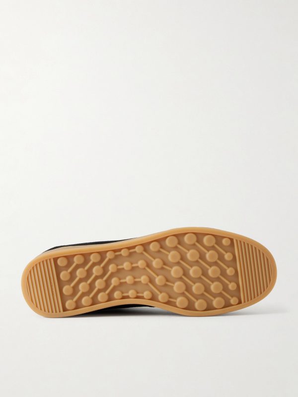 Leather-Trimmed Suede Sneakers - E1