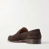 Split-Toe Suede Penny Loafers - BK Split-Toe Suede Penny Loafers - BK