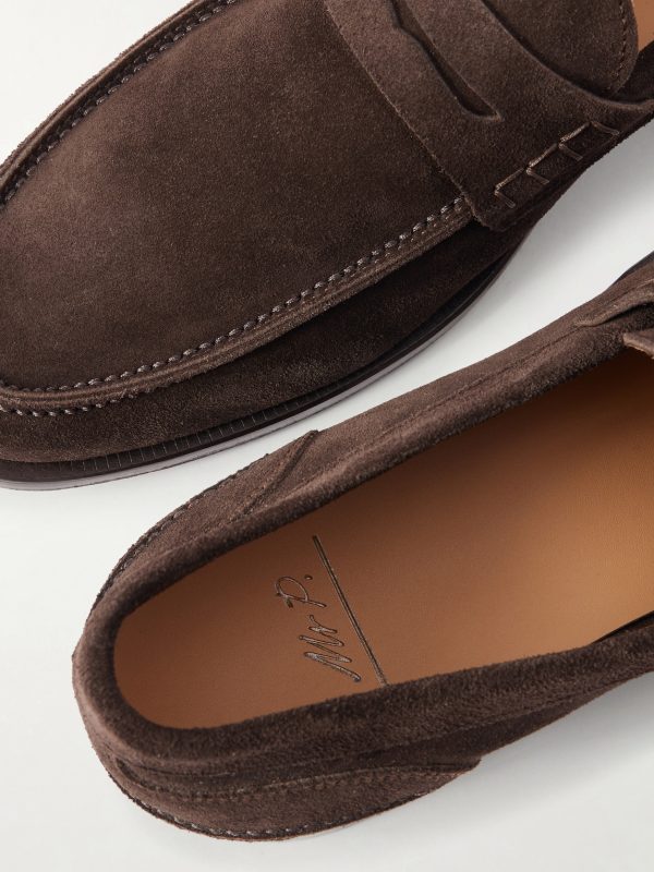 Split-Toe Suede Penny Loafers - CU Split-Toe Suede Penny Loafers - CU