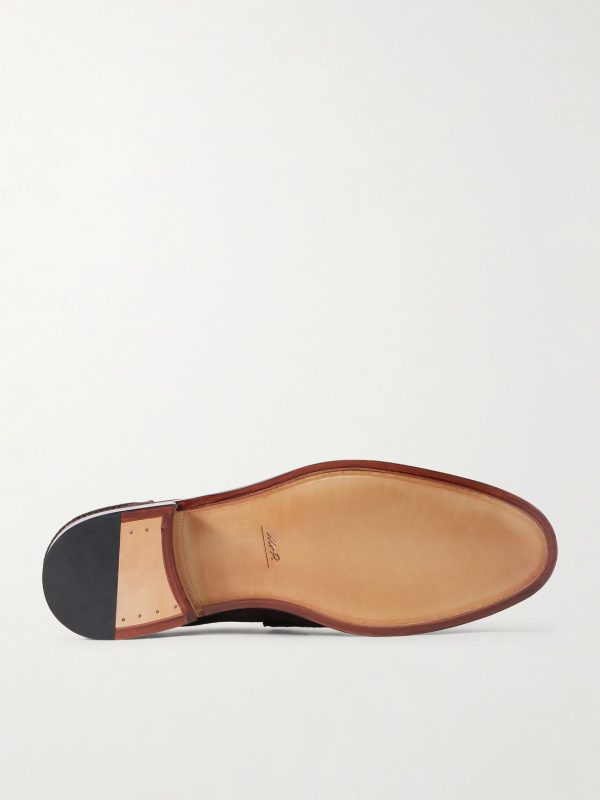 Split-Toe Suede Penny Loafers - E1 Split-Toe Suede Penny Loafers - E1