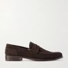 Split-Toe Suede Penny Loafers Split-Toe Suede Penny Loafers