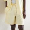 Straight-Leg Silk Shorts - CU Straight-Leg Silk Shorts - CU