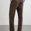 Straight-Leg Peached Cotton-Twill Trousers - BK