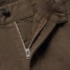 Straight-Leg Peached Cotton-Twill Trousers - E1