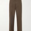 Straight-Leg Peached Cotton-Twill Trousers