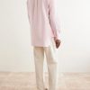 Button-Down Collar Striped Cotton Shirt - BK