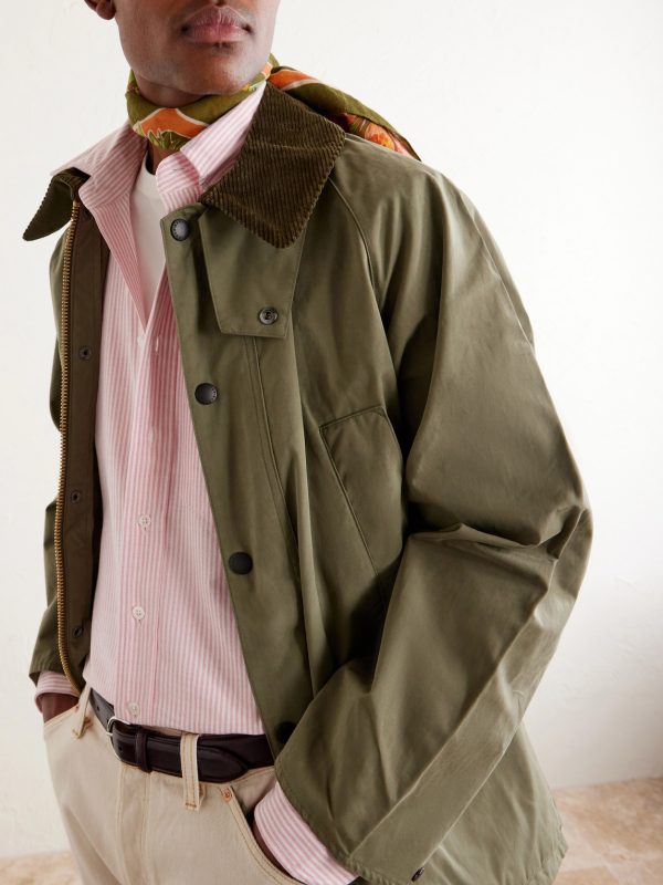 Button-Down Collar Striped Cotton Shirt - CU