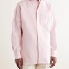 Button-Down Collar Striped Cotton Shirt - FR