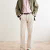 Button-Down Collar Striped Cotton Shirt - OU