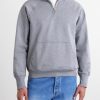 Cotton-Jersey Half-Zip Sweater - FR