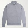 Cotton-Jersey Half-Zip Sweater
