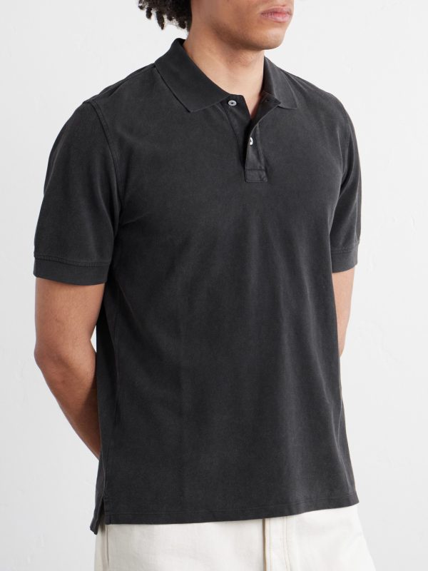 Stone-Washed Cotton-Piqué Polo Shirt - FR