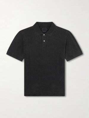 Stone-Washed Cotton-Piqué Polo Shirt Stone-Washed Cotton-Piqué Polo Shirt
