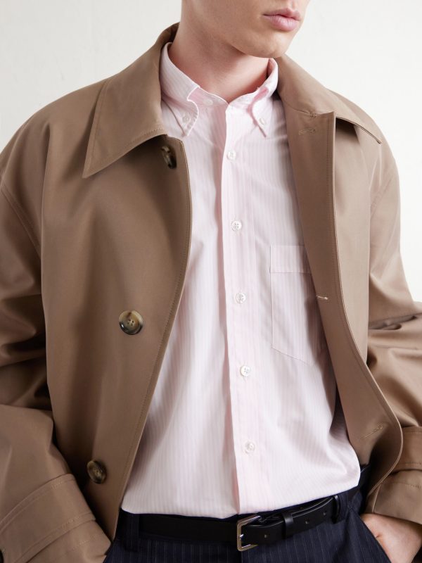 Button-Down Collar Striped Cotton-Poplin Shirt - CU Button-Down Collar Striped Cotton-Poplin Shirt - CU