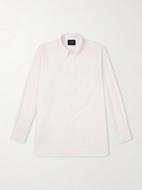 Button-Down Collar Striped Cotton-Poplin Shirt Button-Down Collar Striped Cotton-Poplin Shirt