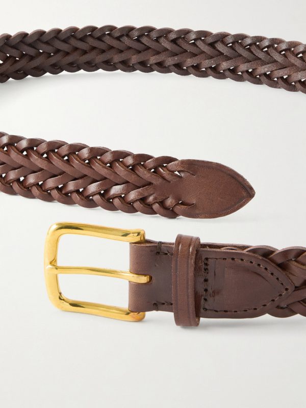 3cm Woven Leather Belt - CU