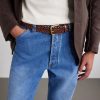 3cm Woven Leather Belt - FR