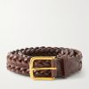 3cm Woven Leather Belt