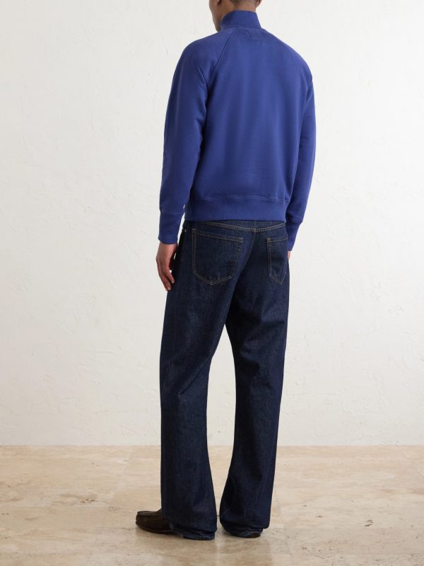 Cotton-Jersey Half-Zip Sweater - BK Cotton-Jersey Half-Zip Sweater - BK