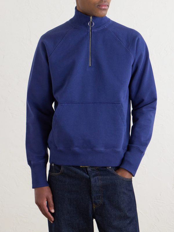 Cotton-Jersey Half-Zip Sweater - FR Cotton-Jersey Half-Zip Sweater - FR