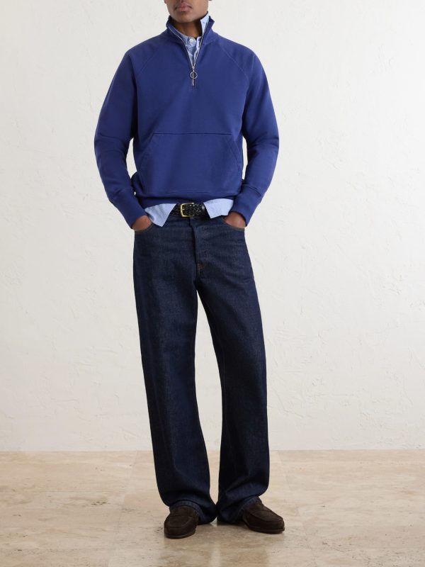 Cotton-Jersey Half-Zip Sweater - OU Cotton-Jersey Half-Zip Sweater - OU