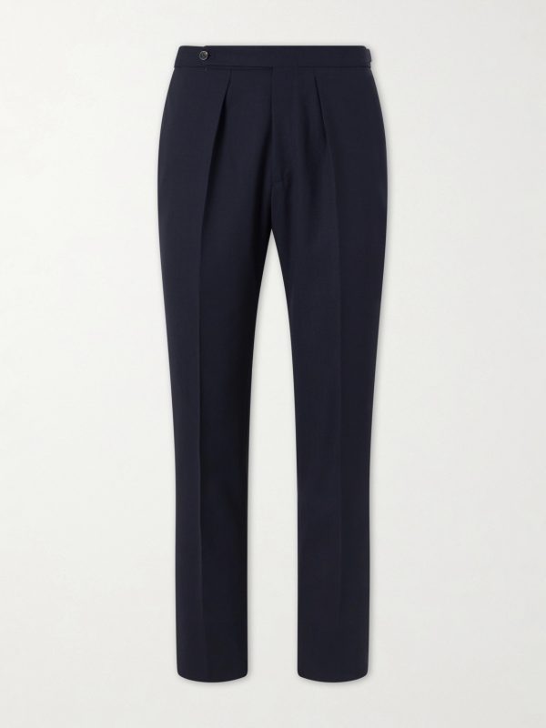 Straight-Leg Pleated Virgin Wool Suit Trousers Straight-Leg Pleated Virgin Wool Suit Trousers