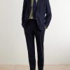 Straight-Leg Pleated Virgin Wool Suit Trousers - OU Straight-Leg Pleated Virgin Wool Suit Trousers - OU