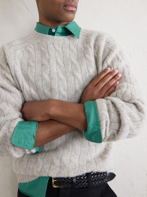 Cable-Knit Virgin Wool Sweater - CU Cable-Knit Virgin Wool Sweater - CU