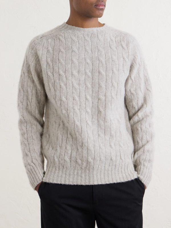 Cable-Knit Virgin Wool Sweater - FR Cable-Knit Virgin Wool Sweater - FR