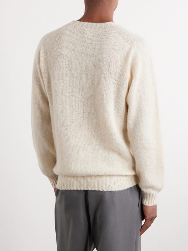 Brushed Shetland Wool Sweater - BK Brushed Shetland Wool Sweater - BK