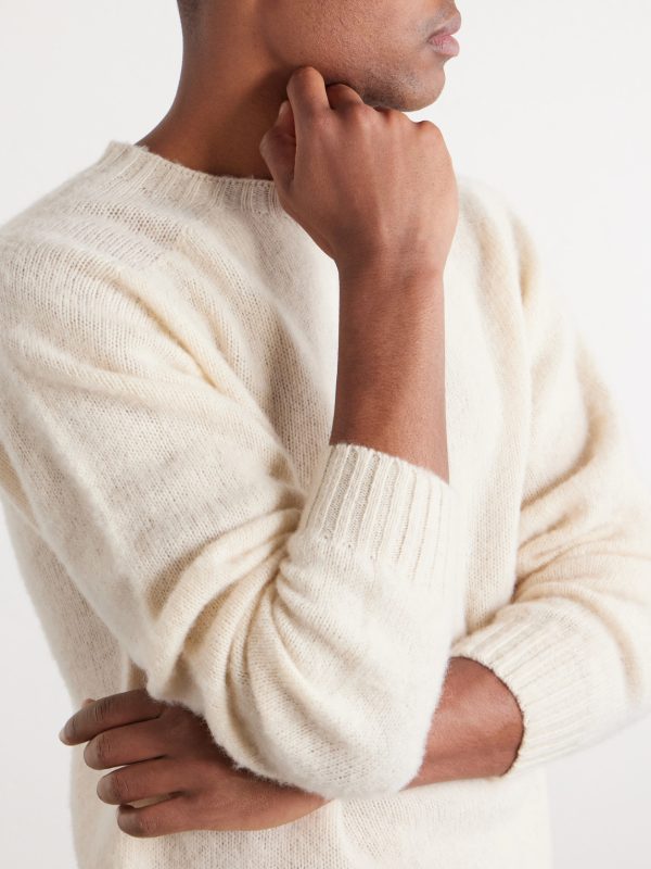 Brushed Shetland Wool Sweater - CU Brushed Shetland Wool Sweater - CU