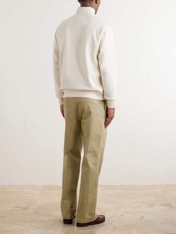 Cotton-Jersey Half-Zip Sweater - BK Cotton-Jersey Half-Zip Sweater - BK