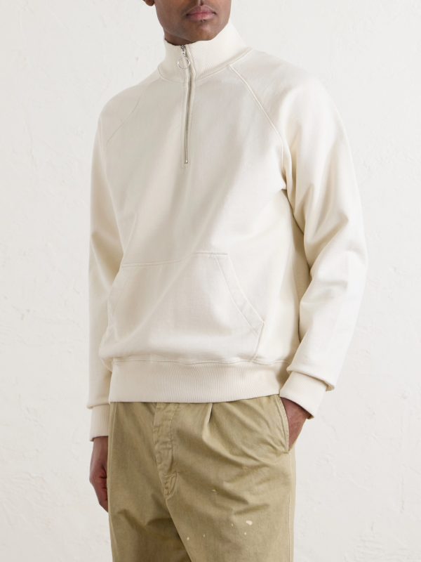 Cotton-Jersey Half-Zip Sweater - FR Cotton-Jersey Half-Zip Sweater - FR