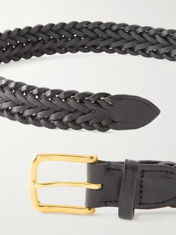 3.5cm Woven Leather Belt - CU