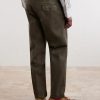 Straight-Leg Peached Cotton-Twill Trousers - BK Straight-Leg Peached Cotton-Twill Trousers - BK