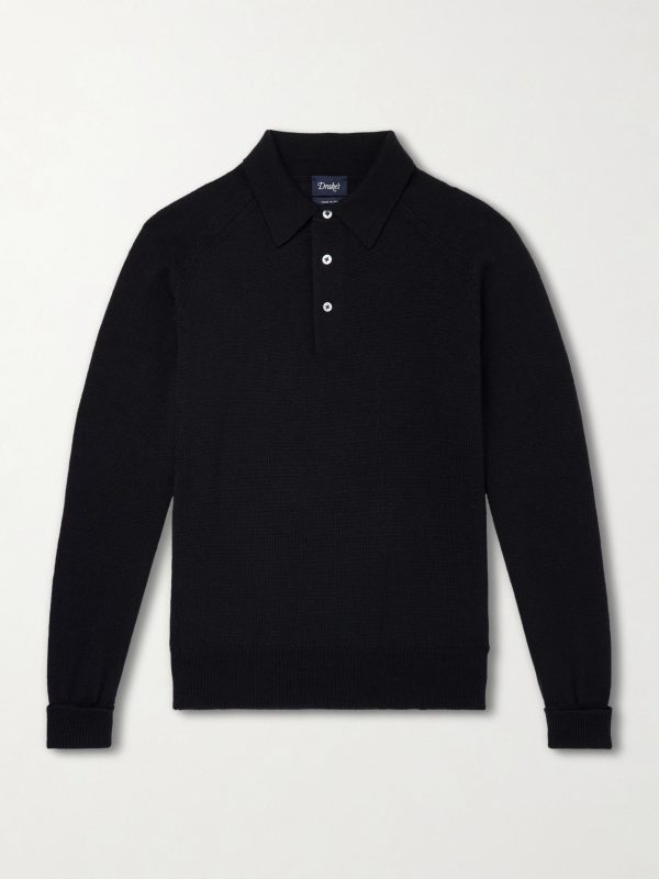 Knitted Merino Wool Polo Shirt Knitted Merino Wool Polo Shirt